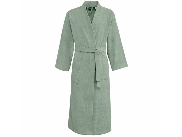 Peignoir mixte kimono en coton sauge l