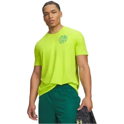 UNDER ARMOUR Paint Wordmark T-Shirt Herren 394 - green citrine/team royal L