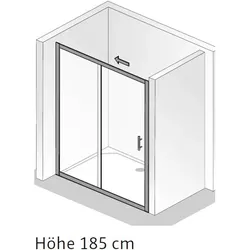 HSK Favorit Gleittür, 2-teilig, mit Bodenprofil 1351xx