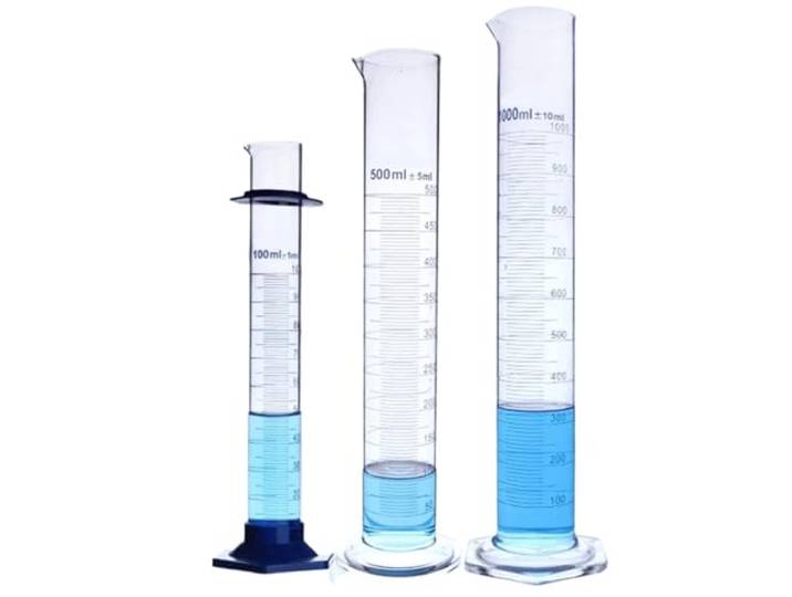 5/10/25/50/100-2000ml Borosilikatglas Messzylinder aus Gläser Laborglaswaren Chemisches Experiment(2000ml Glass-Hex)