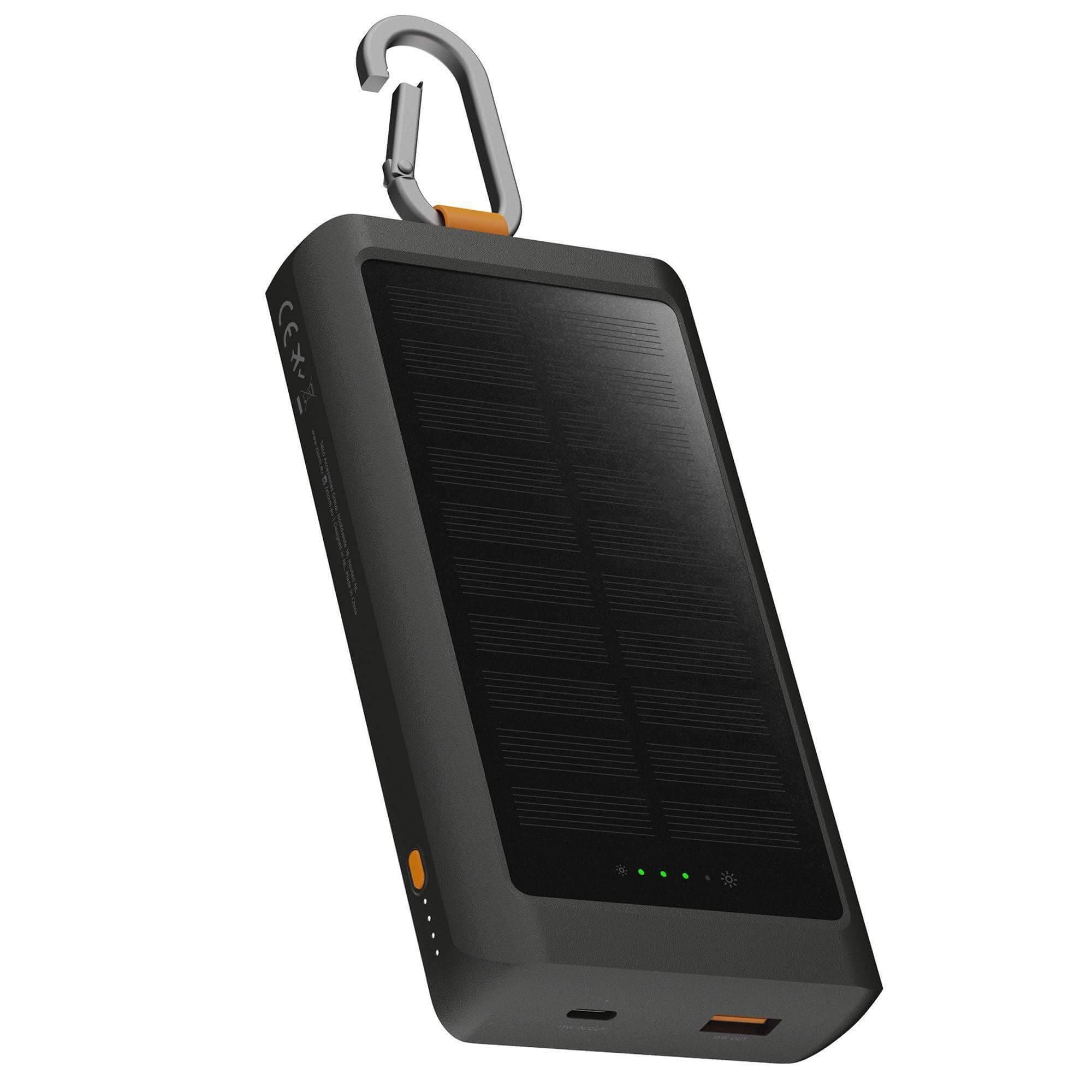 Xtorm Go2 Series Solar Powerbank 10.000mAh 15W 1x USB-C / 1x USB-A charcoal schwarz XG2S101