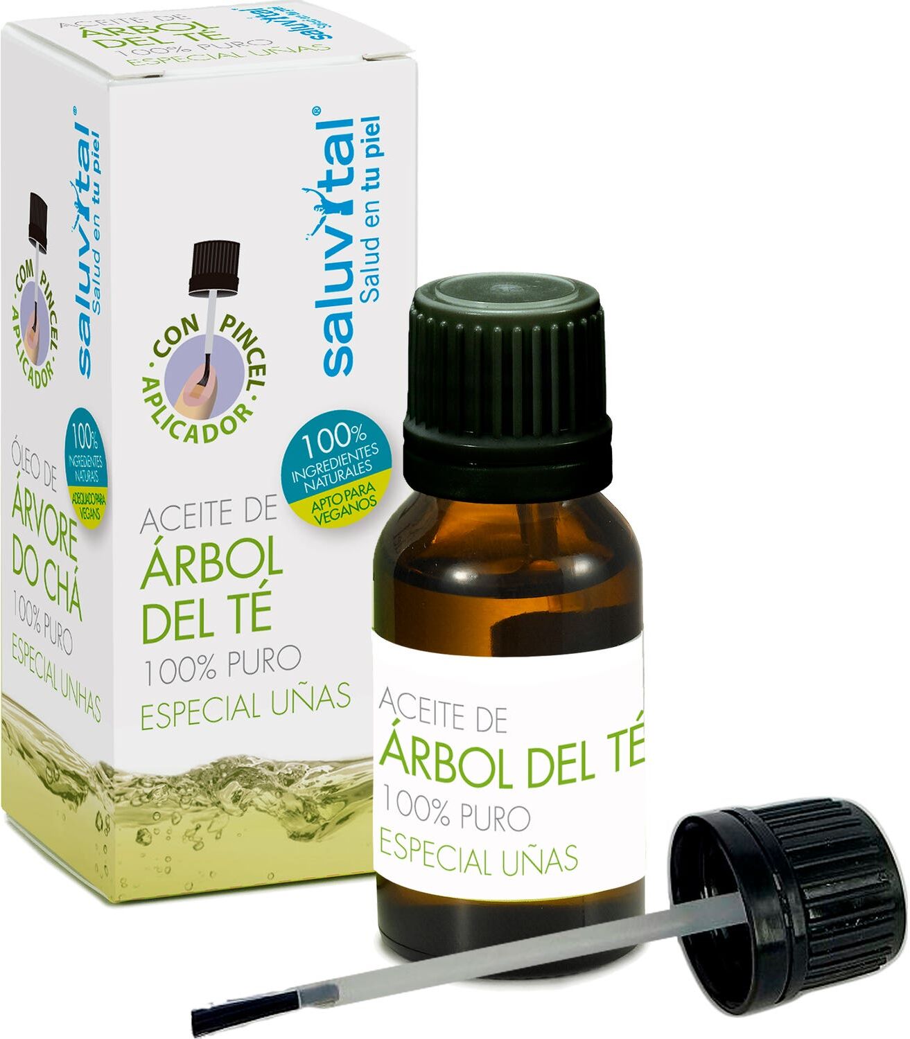 Saluvital Aceite de Árbol de Té Puro 100% Natural Especial Uñas 10ml