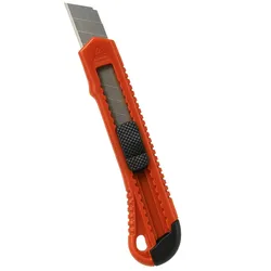 VEPATIM 10 Schneidemesser Cutter rot/orange mit 18 mm Abbrechklinge
