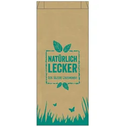 Faltenbeutel braun 20x7x42cm - Natürlich Lecker
