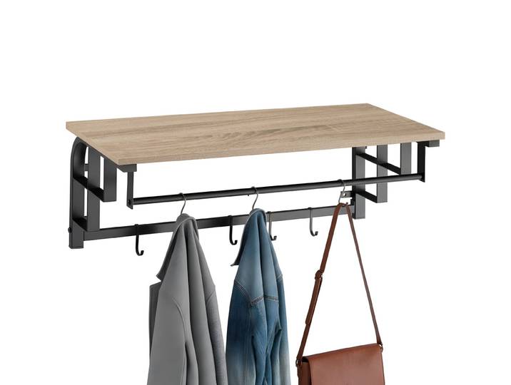 Hängegarderobe Westwood 66x30x27cm - Industrial Holz hell, Eiche Sonoma