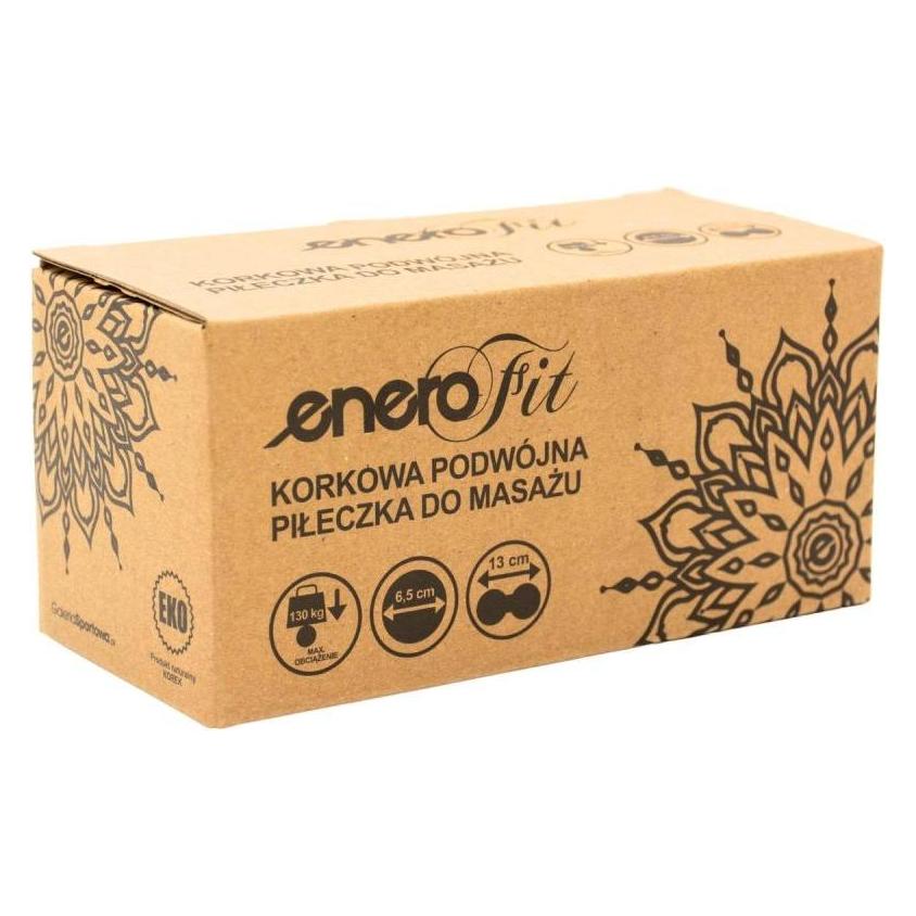 Enero Fit Podwójna Piłeczka Do Masażu Korkowa 6.5x13cm (60951811)