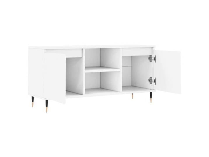 NEUF Meuble TV BKM Meuble Télé de Salon blanc 104 x 35 x 50cm Bois d'ingénierie FR00_95264661137