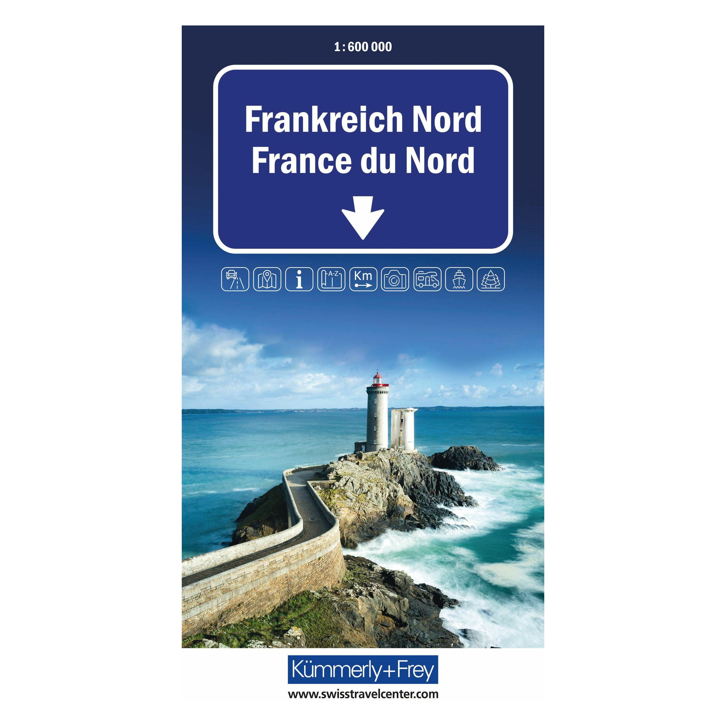Hallwag Kümmerly+Frey Frankreich Nord Strassenkarte 1:600 000 (3-259-01833-)