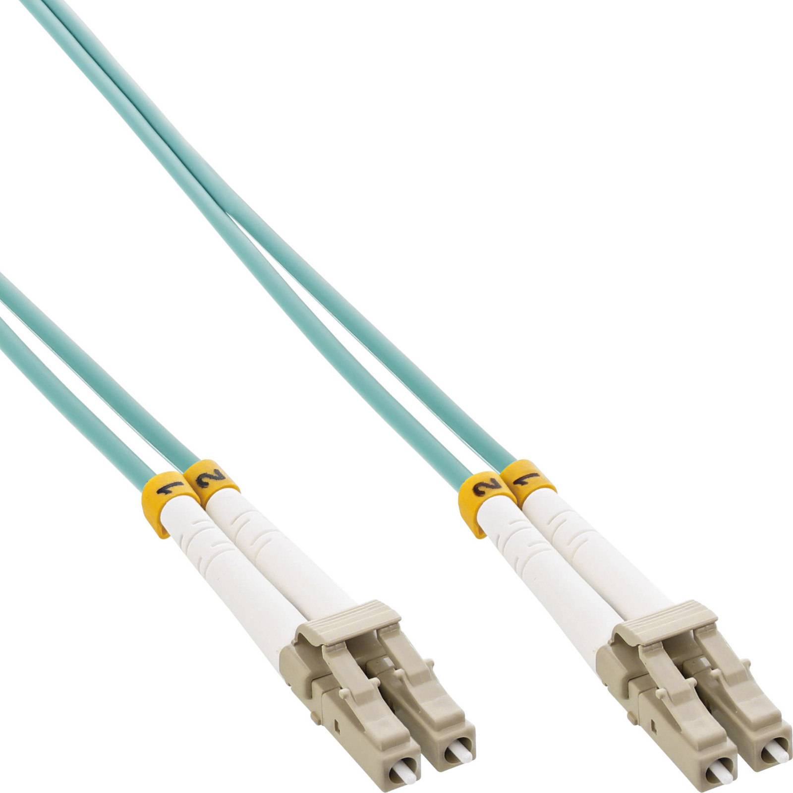 InLine 88526O LWL Duplex Kabel, LC/LC, 50/125µm, OM3, 50m