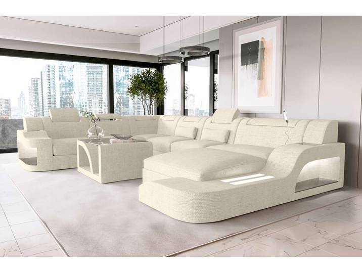 XXL Wohnlandschaft Palermo Stoffsofa