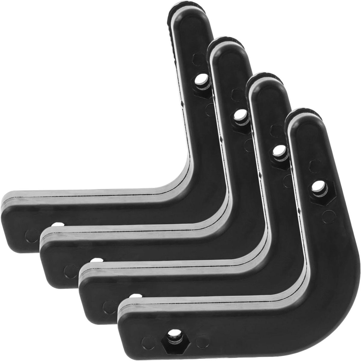 Zwarte Halter Houders voor Muurbevestiging - Ruimtebesparende Sportuitrusting Opbergers - 10.5 x 10.5 cm