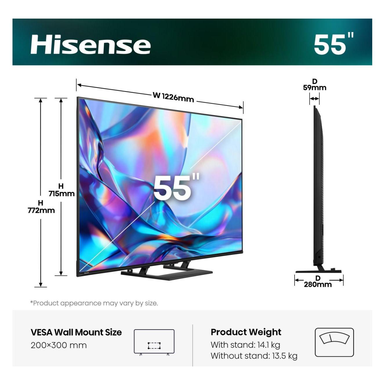 Hisense 55 " A79S | Hi-QLED Smart TV 4K 60 Hz (55", 4K) (20018450)
