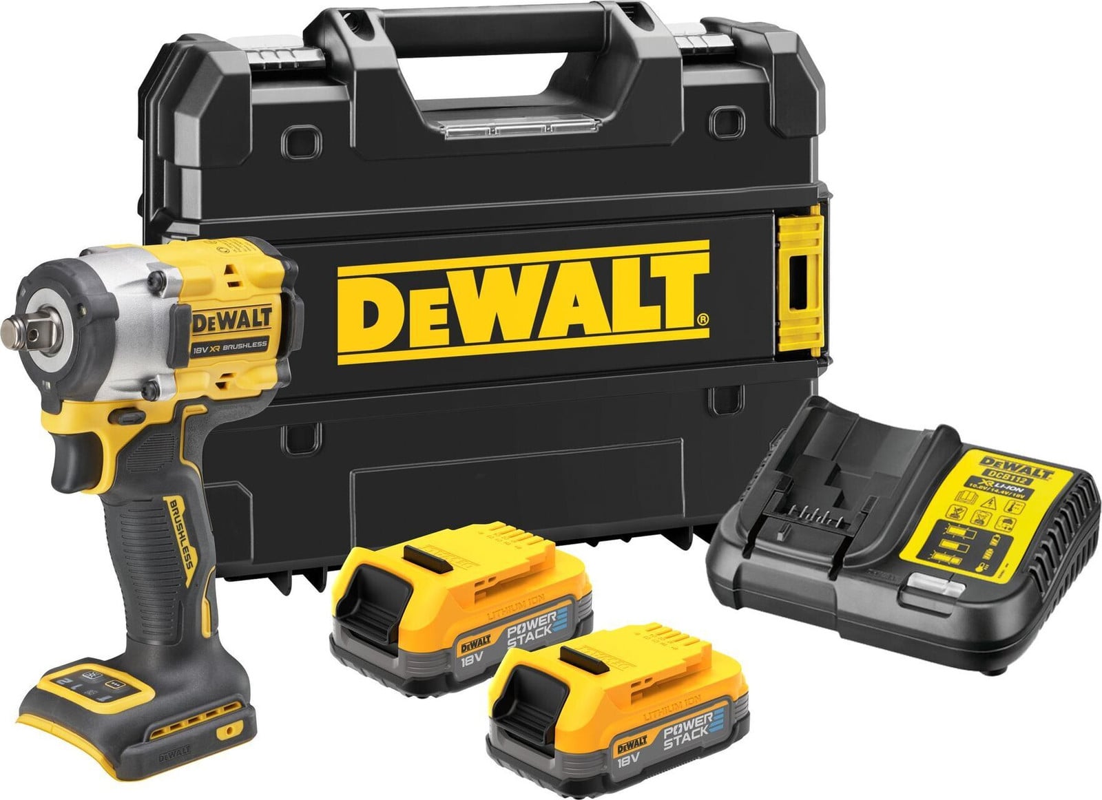 DeWalt DCF921E2T-QW accu-slagmoersleutel 1/2 inch inclusief 2x 18V/1,7Ah accu