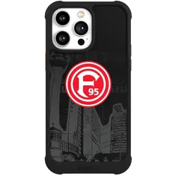 Nivocase Hülle für Apple iPhone 14 Pro Max Stossfeste Handyhülle NIVOmax Case Schwarz Fortuna Düsseldorf (Apple iPhone 14 Pro Max), Smartphone Hülle, Schwarz