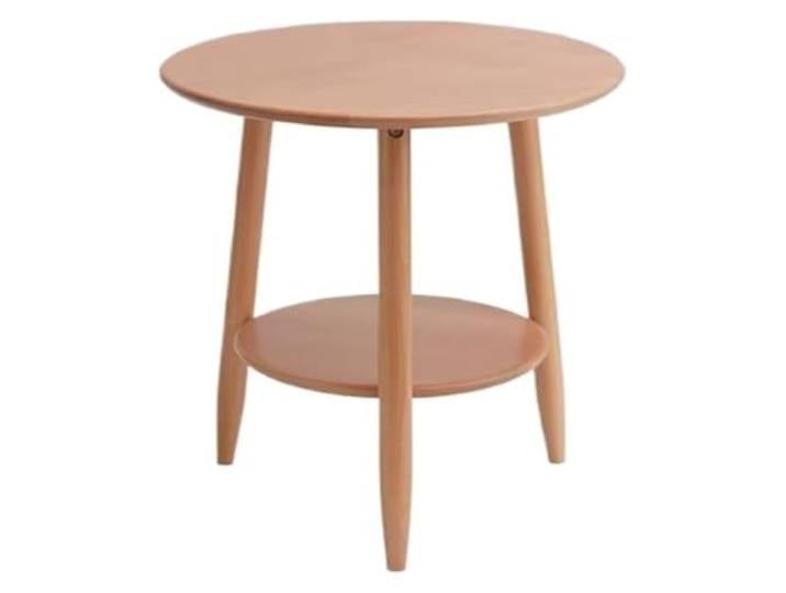 Giveduno Runder Beistelltisch aus Holz /Braun for Wohnzimmer, Schlafzimmer, Milchteeladen, Café