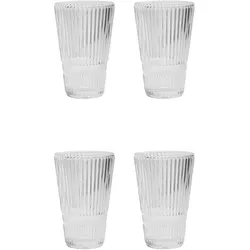 House Doctor Bierglas HDSlots 4er Set, 12.5 cm, Ø 7.8 cm, 285 ml