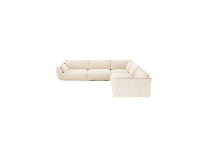 7-Sitzer Design Ecksofa Clau Chenille Light Beige chosen by Bloomingloft