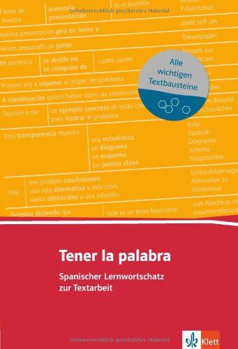 Christoph Wurm - Tener la palabra. Lernwortschatz zur Textarbeit (A2-B2) - Preis vom 19.10.2026 19:33:35 h