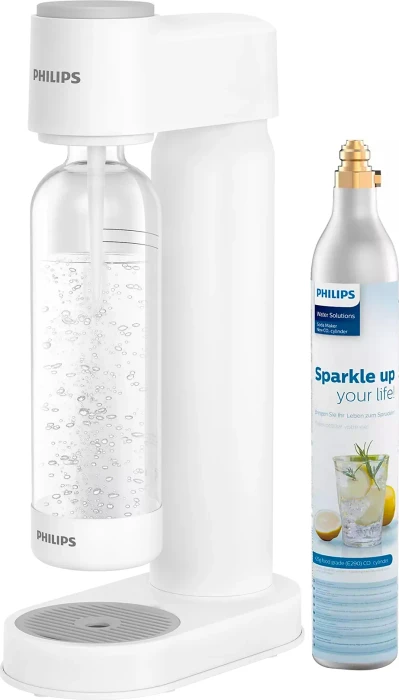 Philips Soda Maker Lite ADD 4901GR, mit CO2-Kartusche, weiß