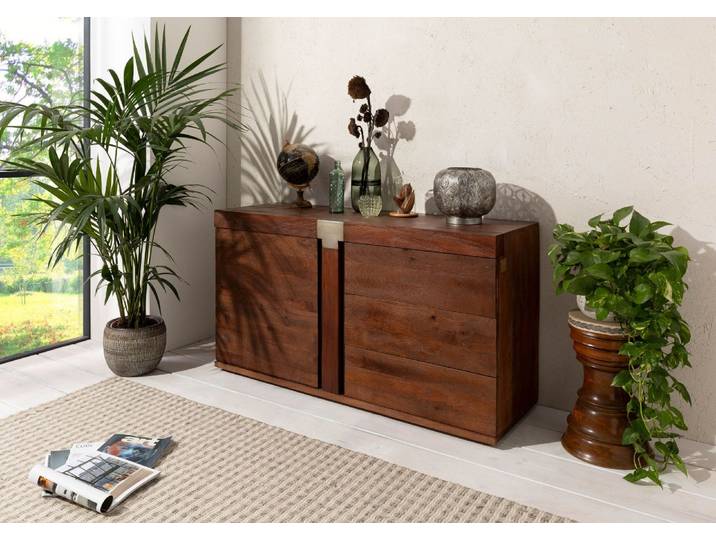 Sideboard Mango 135x45x75 braun lackiert Amsterdam #28