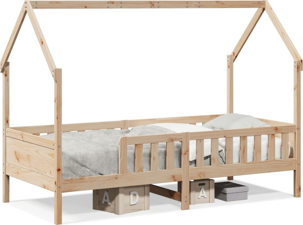 vidaXL Kinderbed Huisbed van Massief Grenenhout 90x190 cm