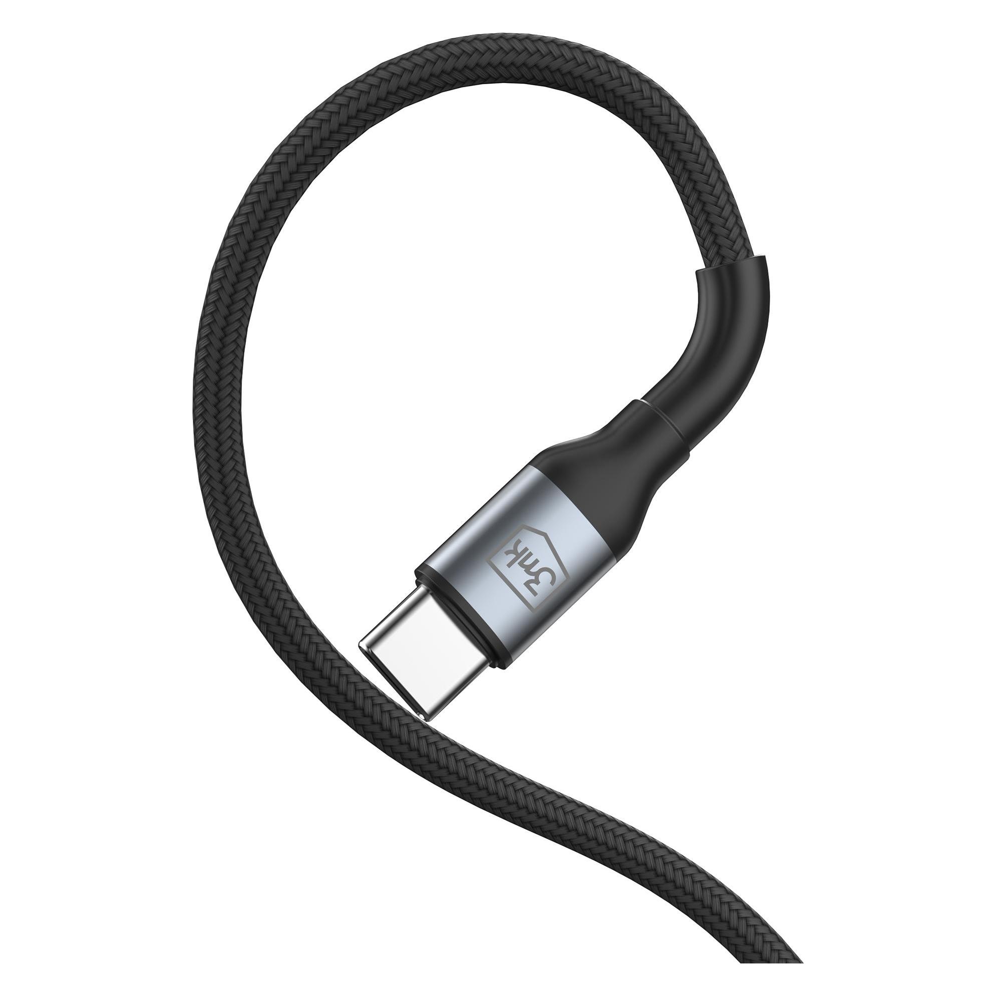 3MK Kabel Hyper Cable N-SERIES USB-C do USB-C 2m 48V/5A 240W czarny (2 m, USB 2.0, 240 W) (5903108680233)