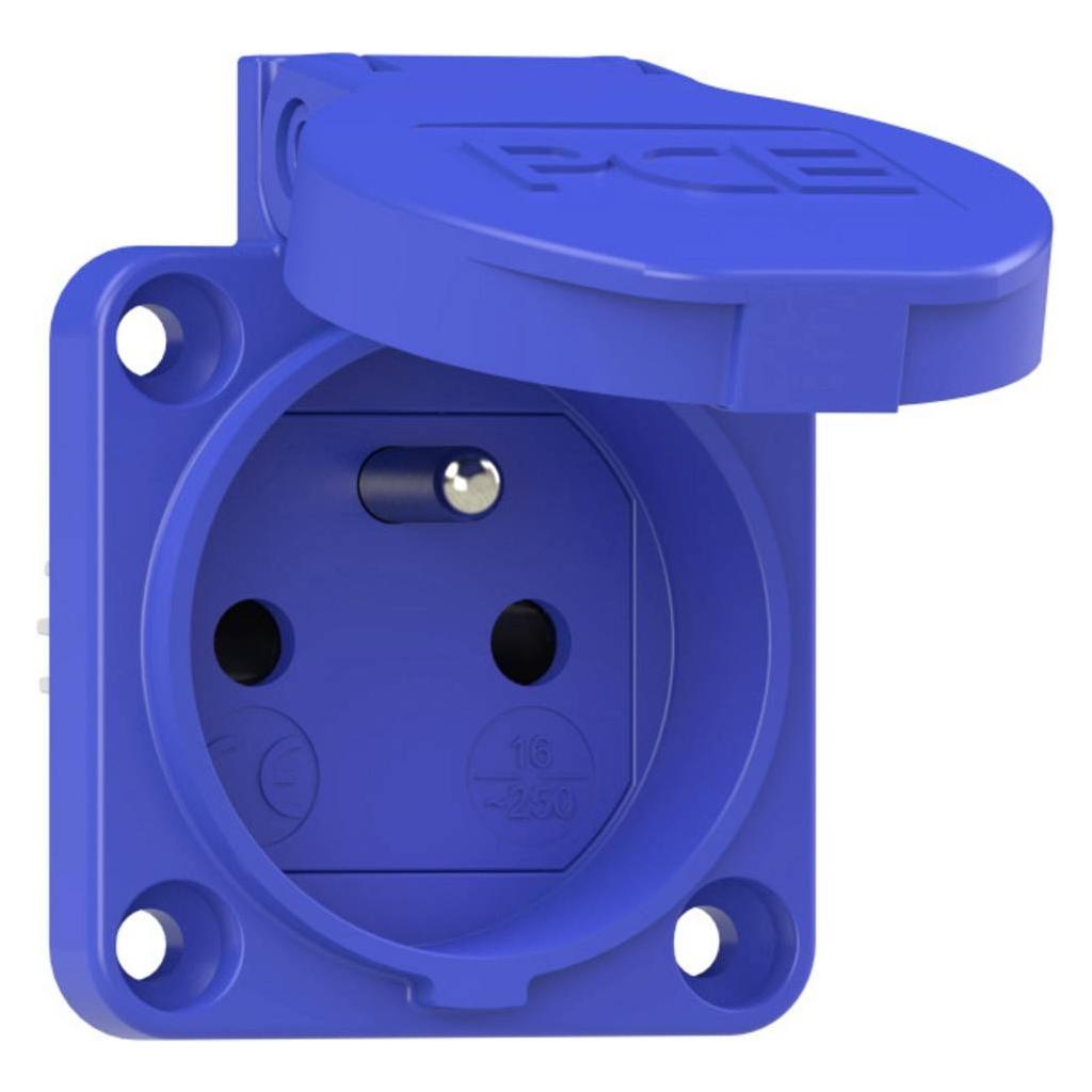 PCE PC Electric 104-0bsc Schutzkontakt-Steckdose IP54 Blau (104-0bsc)