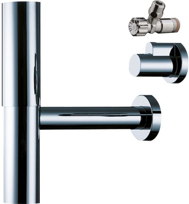 Hansgrohe Komplettset Siphon Flowstar 52120000 mit Eckventil, chrom