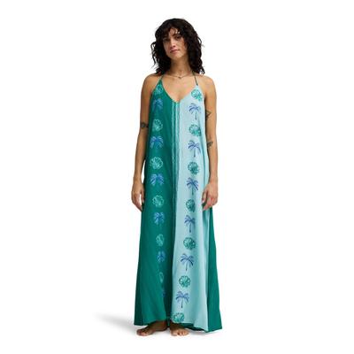 Strickkleid BILLABONG "Gypsy Colorblock", Damen, Gr. S, grün (tidepool), Obermaterial: 100% Viskose., Kleider Strickkleid