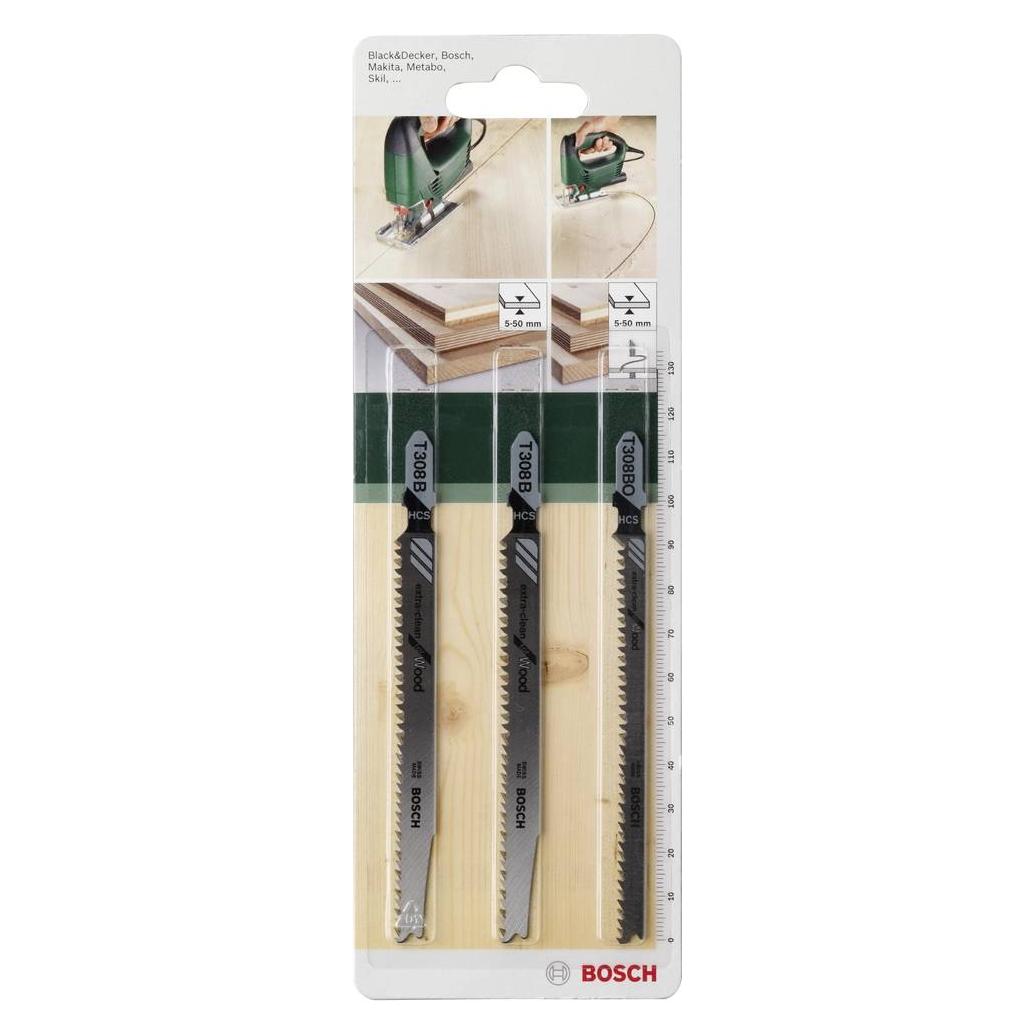 Bosch Professional Zubehör 3tlg. Stichsägeblatt-Set Einno (2609256A12)
