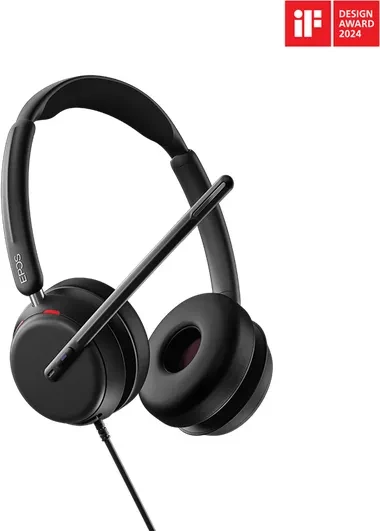 EPOS IMPACT 860 ANC Stereo USB-C OpenOffice Headset mit Active Noise Cancelling USB-A Adapter