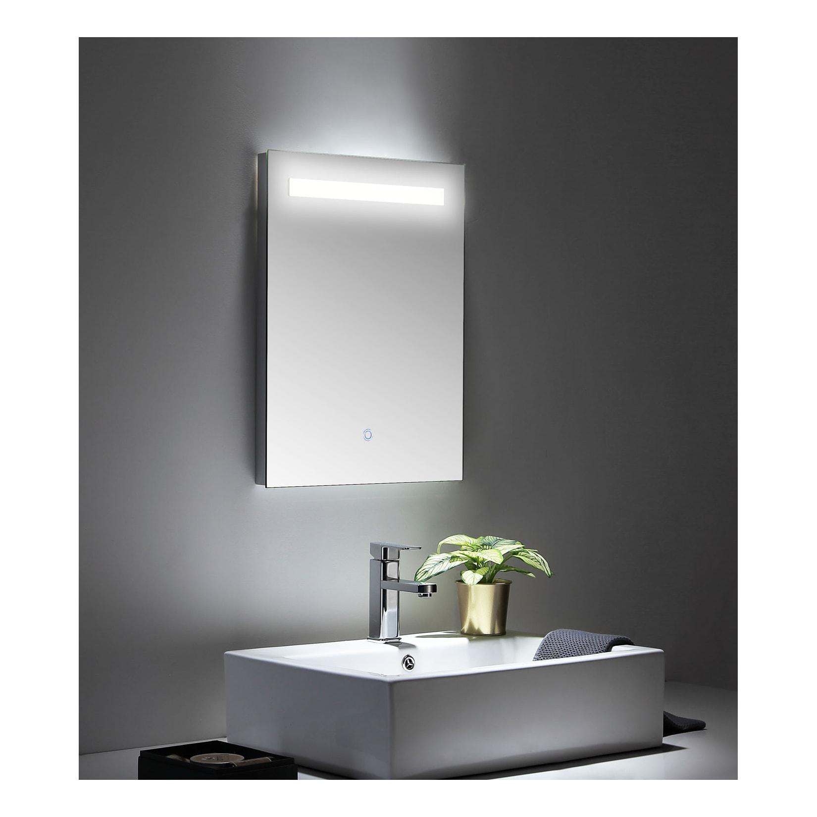 Posseik LED Spiegel 45x60 cm mit Touch Bedienung
