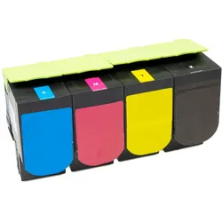 4 XL-Toner ersetzen Lexmark 702HK, 702HC, 702HM, 702HY/ 70C2HK0 schwar