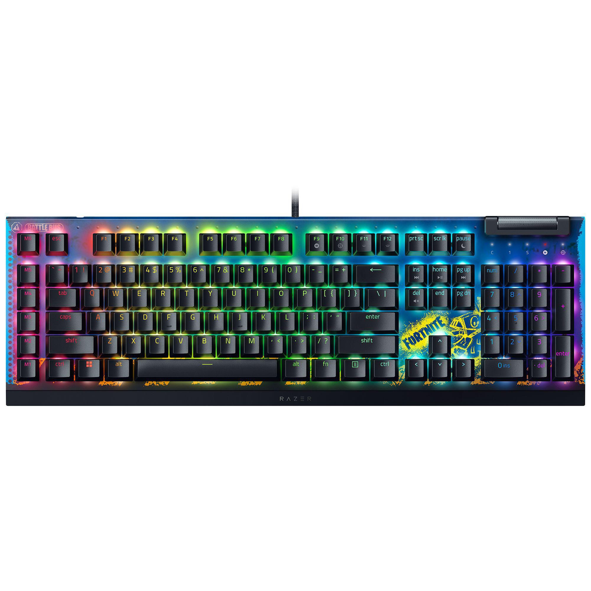 RAZER BlackWidow V4 X Fortnite Edition Gaming Tastatur kabelgebunden, Mechanisch