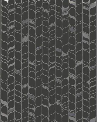 Candice Olson Perfect Petals Black & Silver Wallpaper