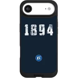 Nivocase Handyhülle für Apple iPhone Air Hülle NIVOpure Case Schwarz Bundesliga KSC Karlsruher SC (Apple iPhone Air), Smartphone Hülle, Schwarz