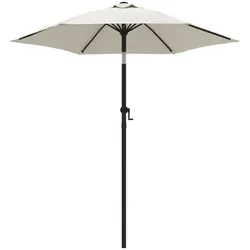Helloshop26 - Sonnenschirm 200 x 211 cm Aluminium sandweiß 02_0008146