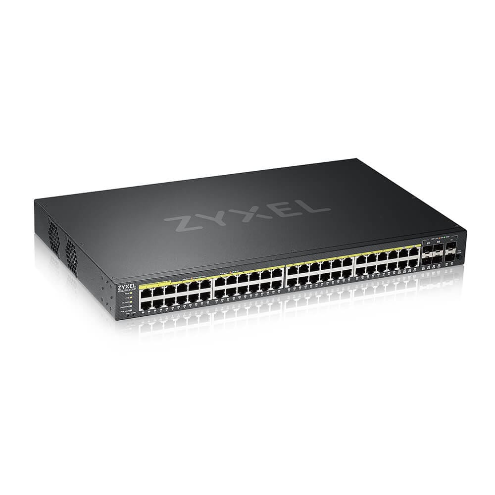 ZyXEL GS2220-50HP 44-Port + 4x SFP/Rj45 +2x SFP GbE L2 managed PoE+ Switch 375W GS2220-50HP-EU0101F