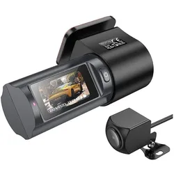 Hoco Dash + Rear Camera DV8, 2K, 1.47inch LCD, schwarz (Eingebautes Display, 2K), Dashcam, Schwarz