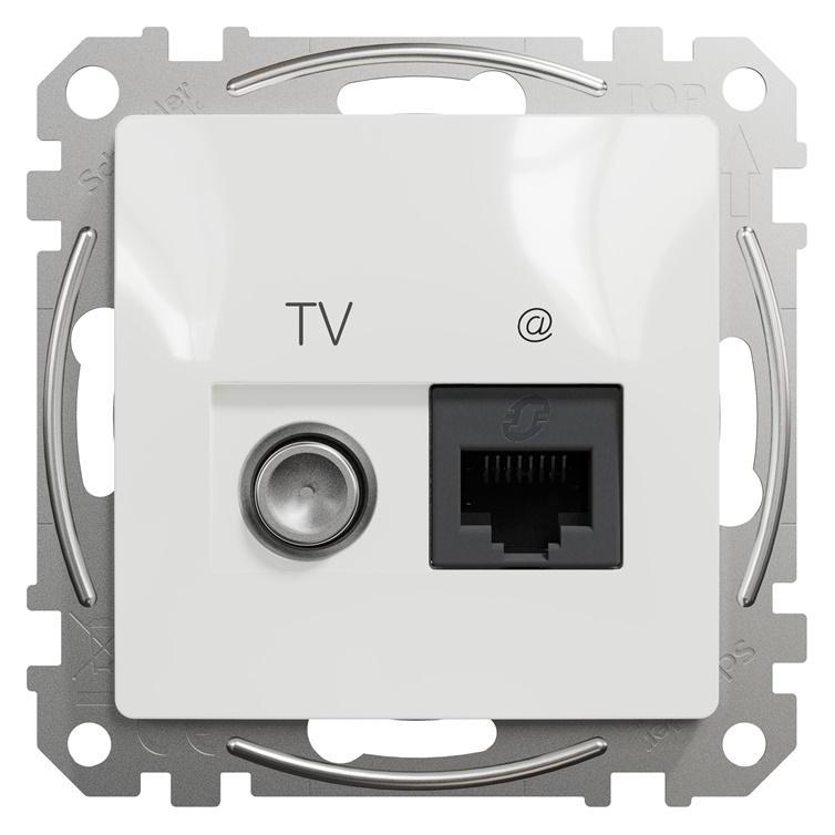 Schneider COMPUTER+TV SOCKET SDD111469T WHITE (SDD111469T)