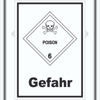 HB-Druck Aufkleber Giftige Stoffe Gefahr Poison Totenkopf A3 (297x420mm)