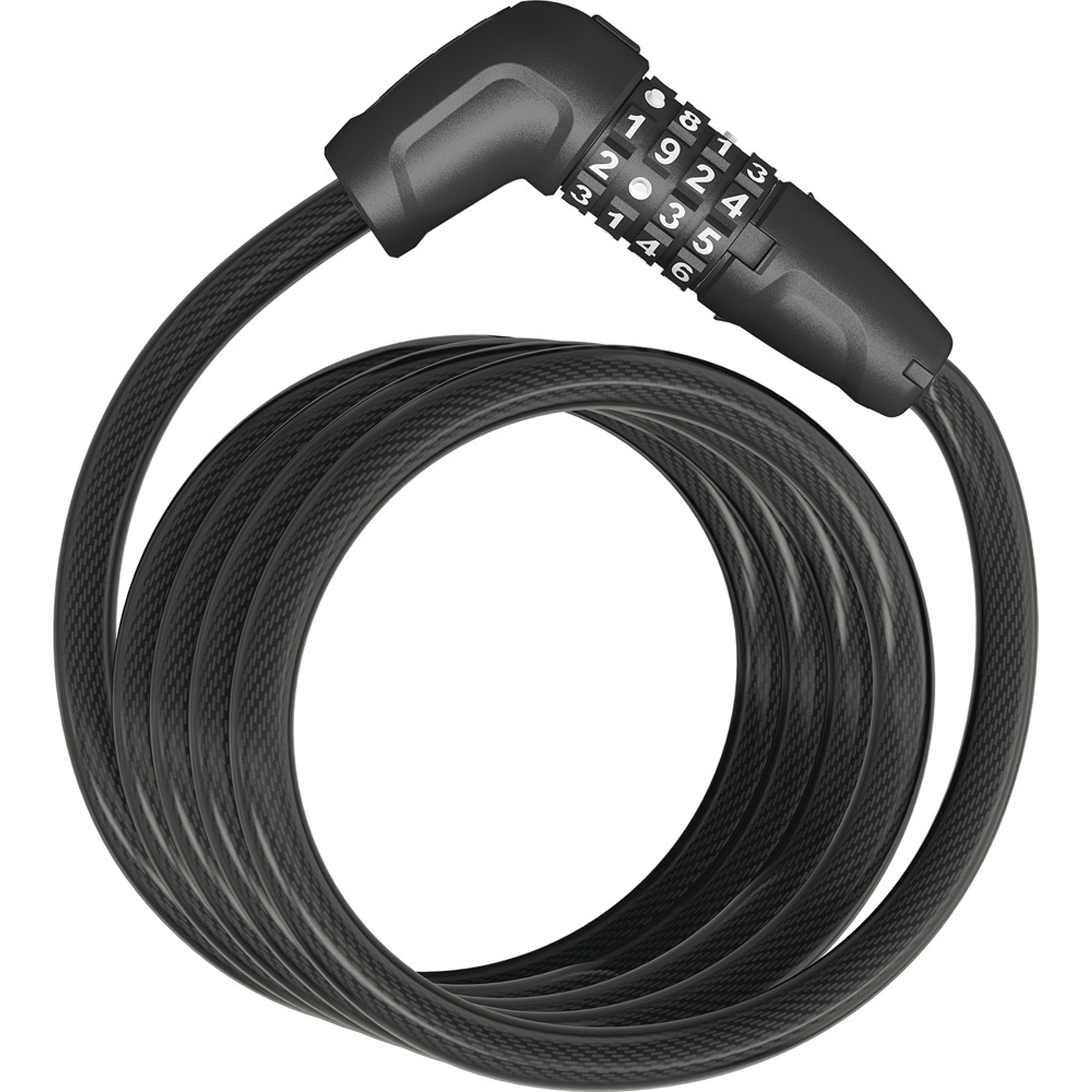 Abus Numero 5510C/180 Spiralkabelschloss Fahrradschlösser schwarz Größe 180CM