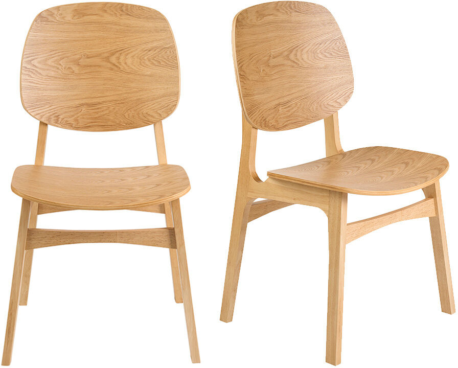 Miliboo Stühle aus hellem Eschenholz (2er-Set) SOQUETTE