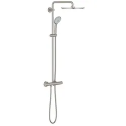 GROHE Euphoria System Duschsystem mit Thermostatarmatur Supersteel 26075DC0