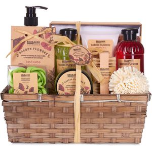 BRUBAKER Geschenkset Cosmetics Garden Flowers, Bade- und Dusch-Set, Mohnblumen, 14-teilig
