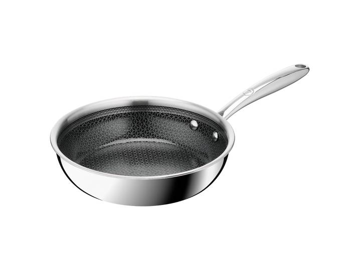 Bratpfanne TEFAL Master Mesh , silber (edelstahl), B:21,7cm H:7,6cm L:37,8cm Ø:20cm, Pfannen, Bratpfanne, HybridMesh-Technologie, mineralische Oberfläche, induktionsgeeignet