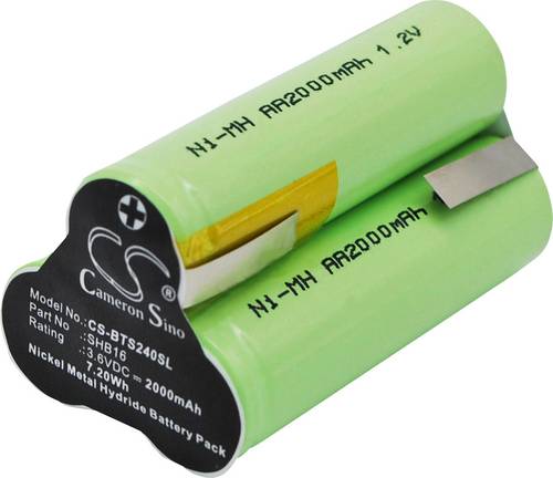 CS Cameron Sino Rasierer-Akku ersetzt Original-Akku (Original) SHB16 Babyliss, Remington, Scherna 3.6V 2000 mAh