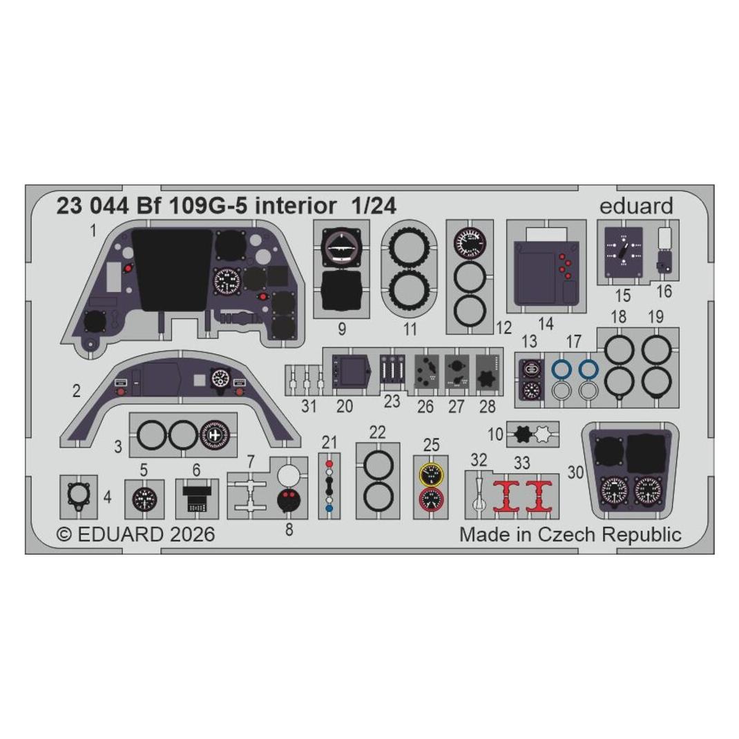 Eduard Bf 109G-5 interior for Airfix (23044)