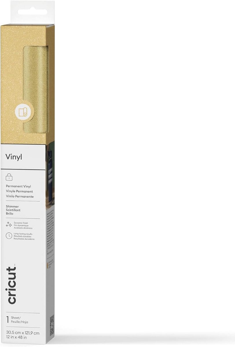 Zelfklevende Glitter Vinyl Folie Goud 30 x 120 cm voor Snijmachine