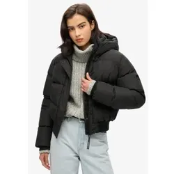 Superdry für Damen. W5011723A Bomberjacke Sport schwarz (L), Lässig, Recyceltes Polyester, Nachhaltig